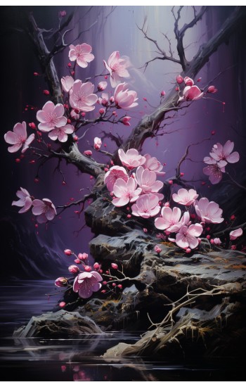Purple flowers - Πίνακας σε καμβά