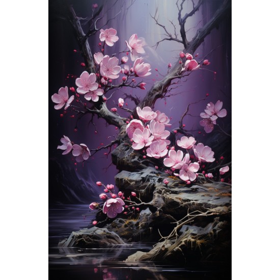 Purple flowers - Πίνακας σε καμβά Κάδρα / Καμβάδες