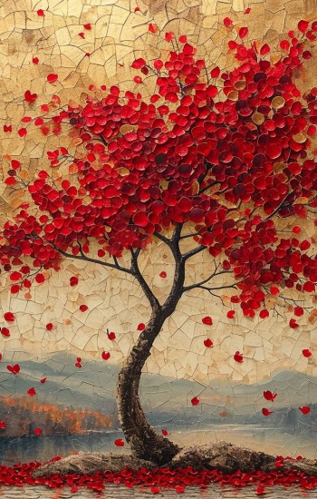 Red tree - Πίνακας σε καμβά