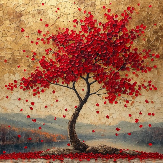 Red tree - Πίνακας σε καμβά - Πίνακας σε καμβά Κάδρα / Καμβάδες