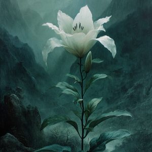 Snow white flower - Πίνακας σε καμβά