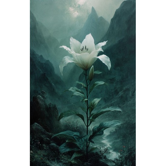 Snow white flower - Πίνακας σε καμβά - Πίνακας σε καμβά Κάδρα / Καμβάδες
