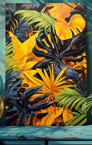Tropical leaves - Πίνακας σε καμβά