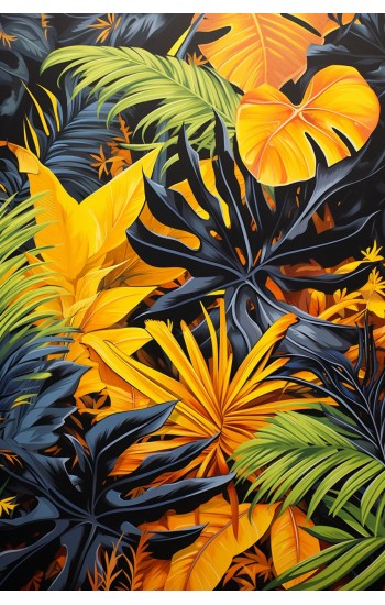 Tropical leaves - Πίνακας σε καμβά