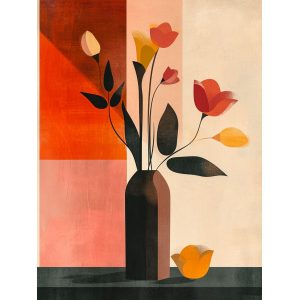 Vase with flowers - Πίνακας σε καμβά
