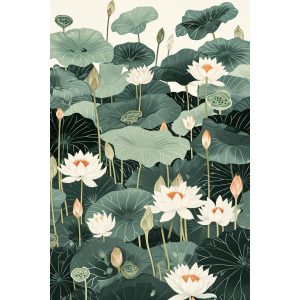 Water lilies - Πίνακας σε καμβά Water lilies - Πίνακας σε καμβά