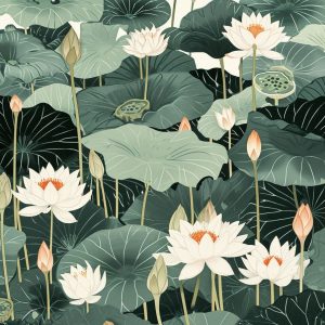 Water lilies - Πίνακας σε καμβά