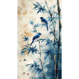Watercolor bamboo - Πίνακας σε καμβά