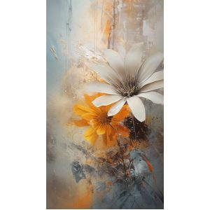 Yellow and white painting flowers - Πίνακας σε καμβά Yellow and white painting flowers - Πίνακας σε καμβά