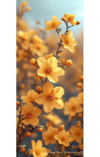 Yellow flowers - Πίνακας σε καμβά