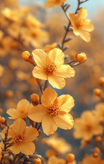 Yellow flowers - Πίνακας σε καμβά