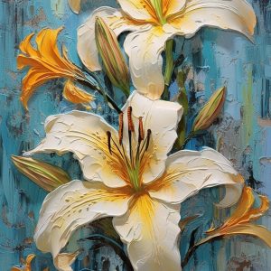Yellow lily - Πίνακας σε καμβά