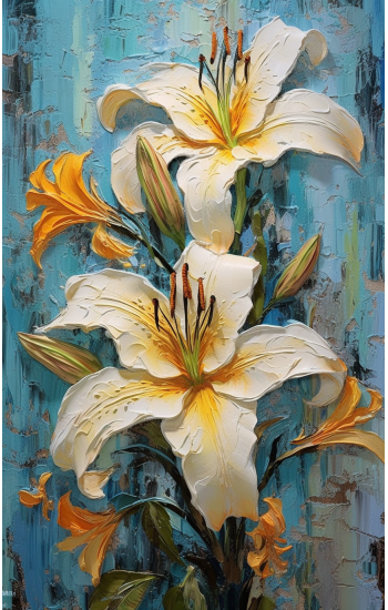 Yellow lily - Πίνακας σε καμβά