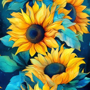 Yellow sunflowers - Πίνακας σε καμβά