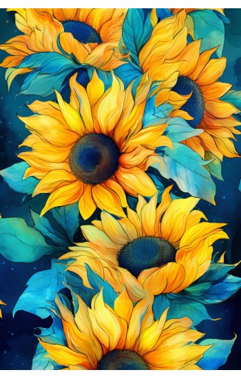 Yellow sunflowers - Πίνακας σε καμβά
