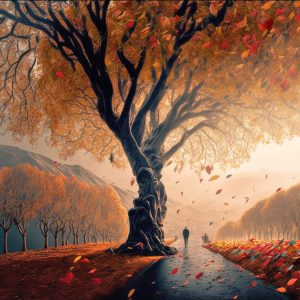 Autumn path - Πίνακας σε καμβά - Αφίσα