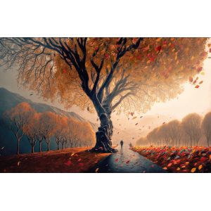 Autumn path - Πίνακας σε καμβά - Αφίσα