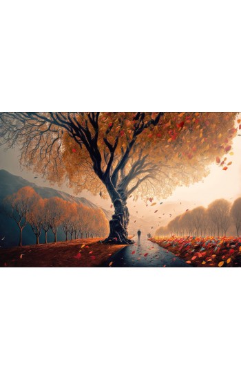 Autumn path - Πίνακας σε καμβά - Αφίσα