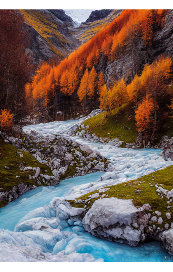 Frozen river - Πίνακας σε καμβά