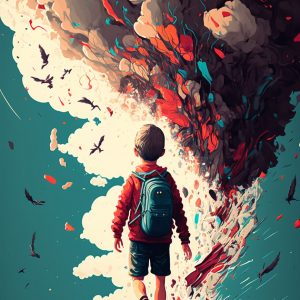 Trippy kid - Πίνακας σε καμβά - Αφίσα Trippy kid - Πίνακας σε καμβά - Αφίσα