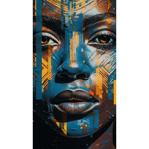 African womans face - Πίνακας σε καμβά