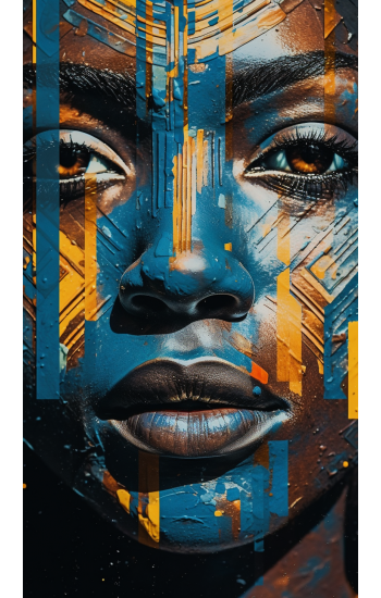 African womans face - Πίνακας σε καμβά