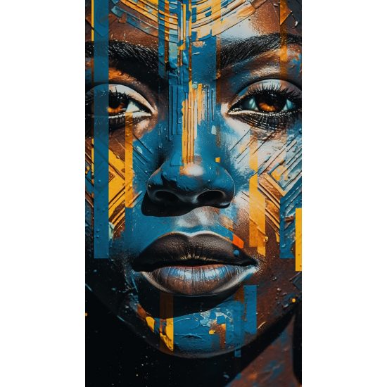 African womans face - Πίνακας σε καμβά