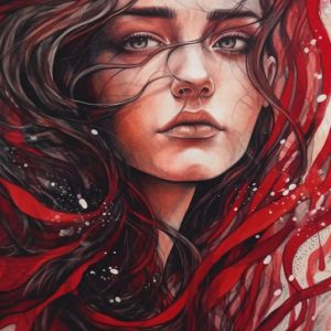 Amazing red woman - Πίνακας σε καμβά Amazing red woman - Πίνακας σε καμβά