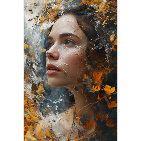 Autumn girl - Πίνακας σε καμβά - Πίνακας σε καμβά Κάδρα / Καμβάδες