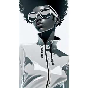 Black cool girl - Πίνακας σε καμβά