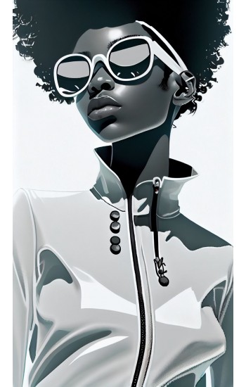 Black cool girl - Πίνακας σε καμβά
