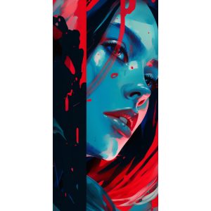 Blue and red tones - Πίνακας σε καμβά