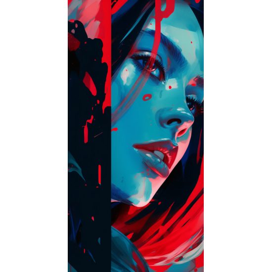 Blue and red tones - Πίνακας σε καμβά