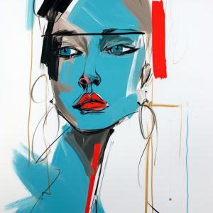 Blue face - Πίνακας σε καμβά Blue face - Πίνακας σε καμβά