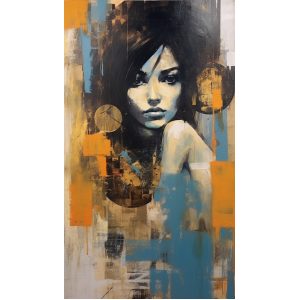 Brunette woman - Πίνακας σε καμβά