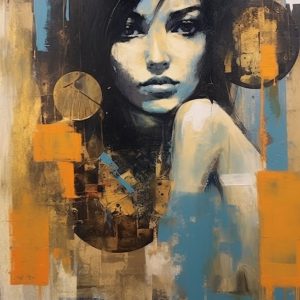 Brunette woman - Πίνακας σε καμβά