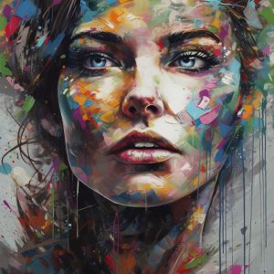 Color splashed woman - Πίνακας σε καμβά Color splashed woman - Πίνακας σε καμβά