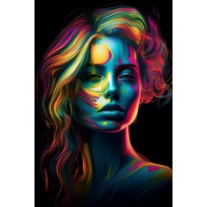 Colorful girl - Πίνακας σε καμβά