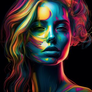 Colorful girl - Πίνακας σε καμβά
