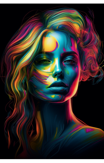 Colorful girl - Πίνακας σε καμβά
