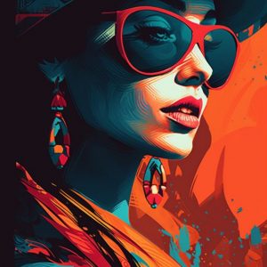 Colorful look - Πίνακας σε καμβά