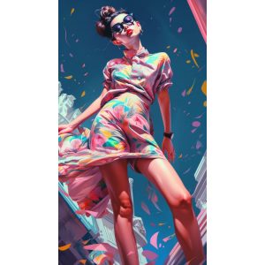 Colorful model - Πίνακας σε καμβά