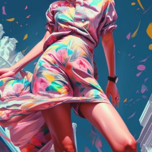 Colorful model - Πίνακας σε καμβά