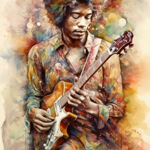 Colorful strings guitar - Πίνακας σε καμβά