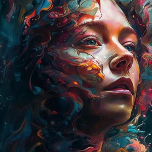 Colorful woman - Πίνακας σε καμβά