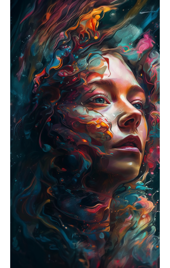 Colorful woman - Πίνακας σε καμβά