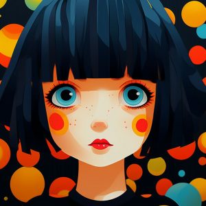 Cute little girl - Πίνακας σε καμβά Cute little girl - Πίνακας σε καμβά