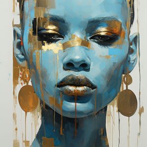 Futurism African woman - Πίνακας σε καμβά Futurism African woman - Πίνακας σε καμβά