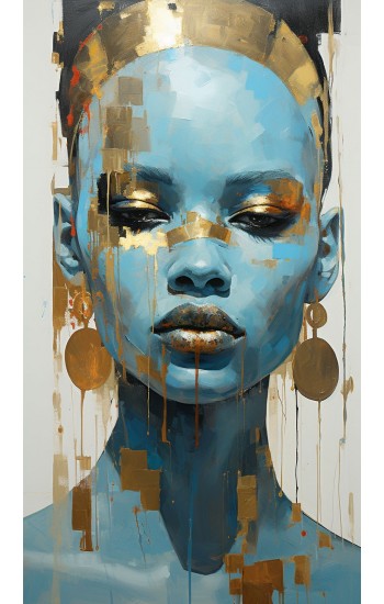 Futurism African woman -  Πίνακας σε καμβά