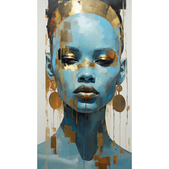 Futurism African woman - Πίνακας σε καμβά - Πίνακας σε καμβά Κάδρα / Καμβάδες